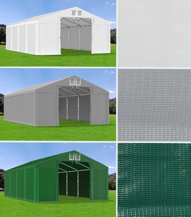 6x12x2m Namiot magazynowy Przemysłowy towarowy całoroczny Szary W PRO