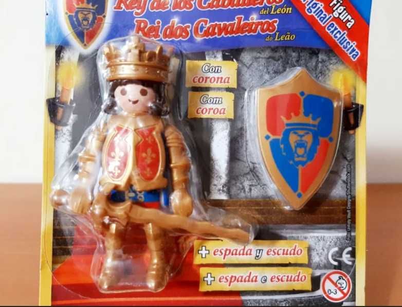 Playmobil - Rei dos Cavaleiros do Leão com coroa Espada e Escudo