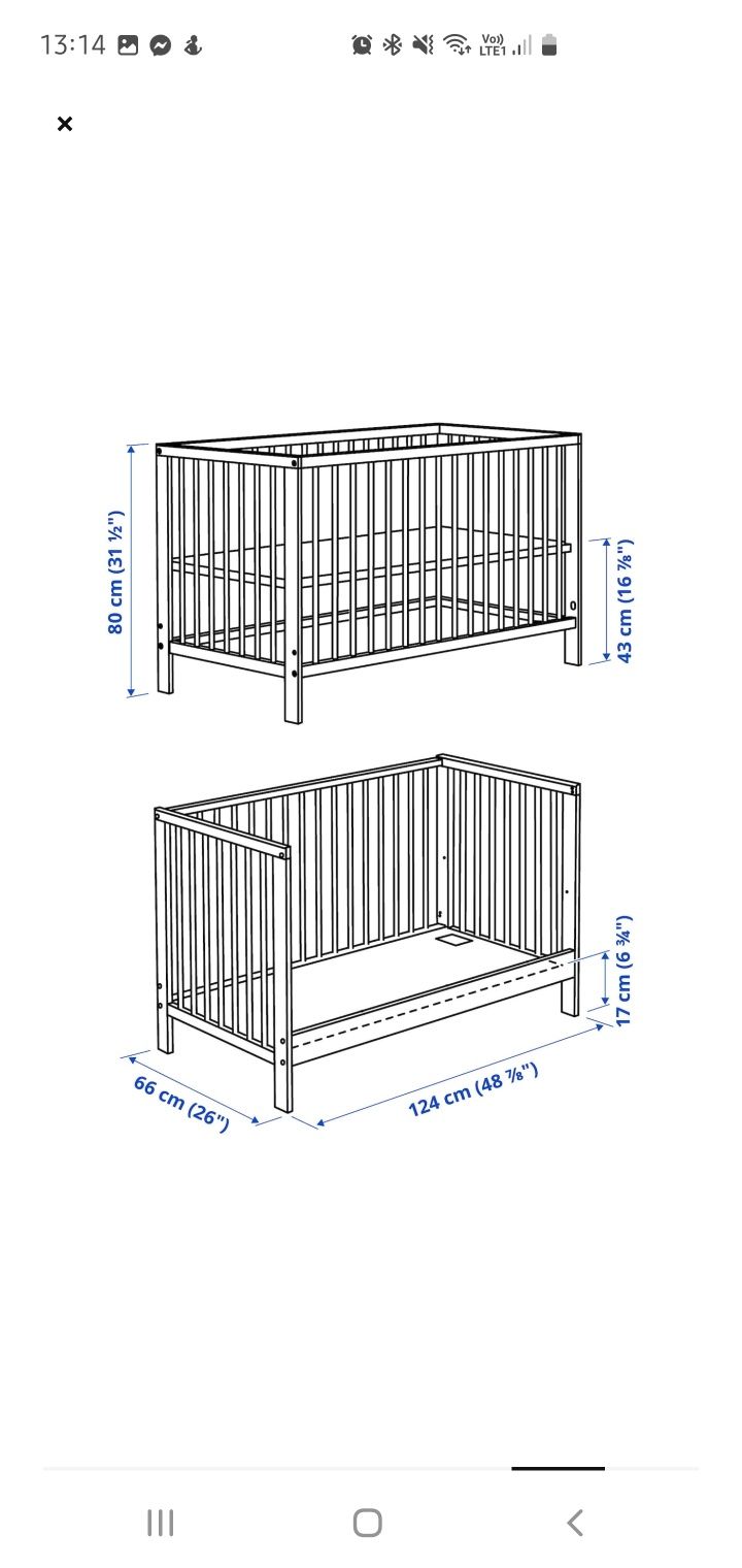 Łóżko dziecięce białe  Gulliver 60x120 + materac