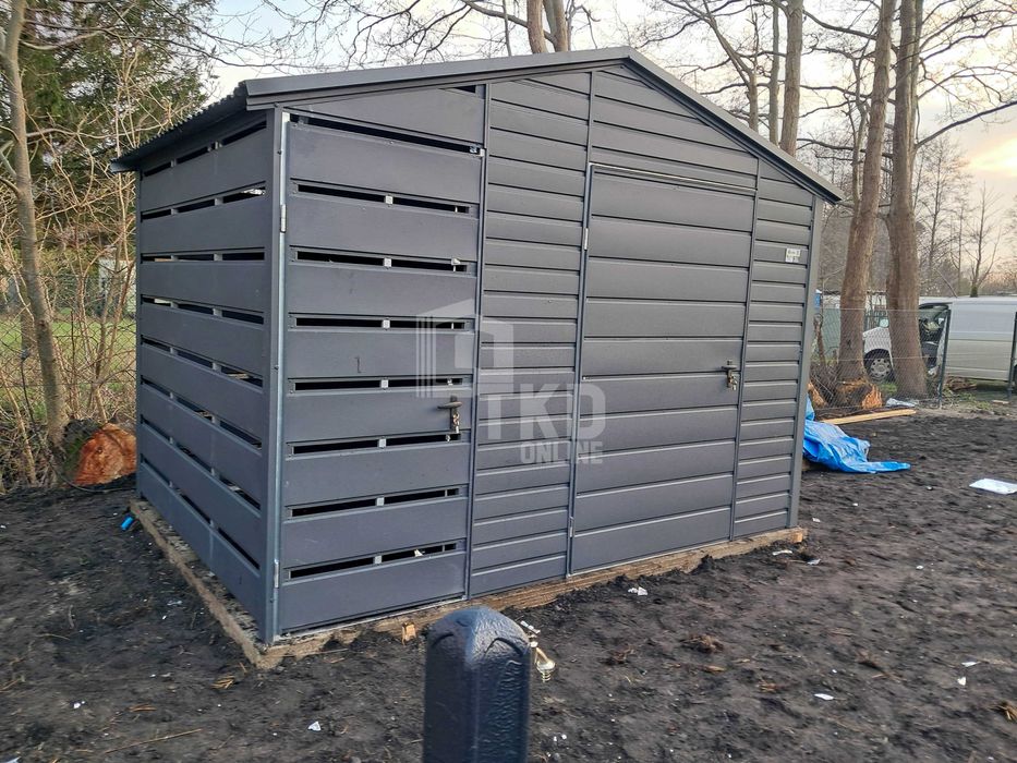 Schowek domek ogrodowy 2,2x2m + wiata 0,8m + drzwi okno  dach TKD361