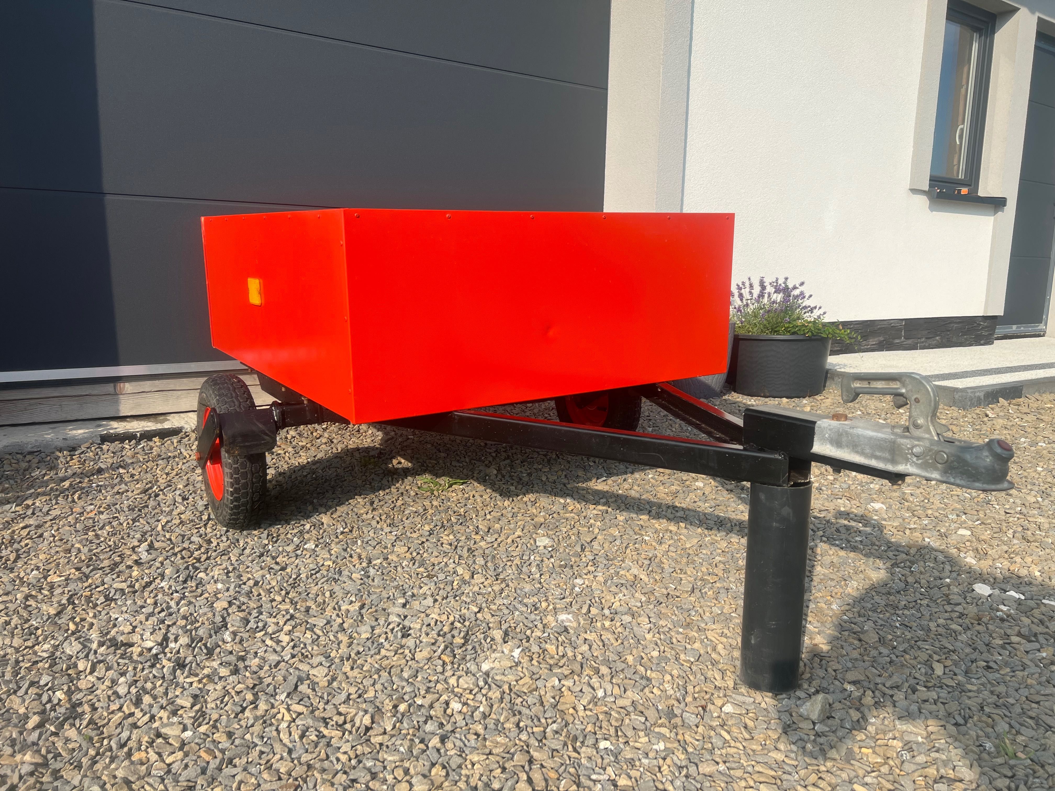 Przyczepka do traktorka kosiarki quada 115x95x38 mocna solidna