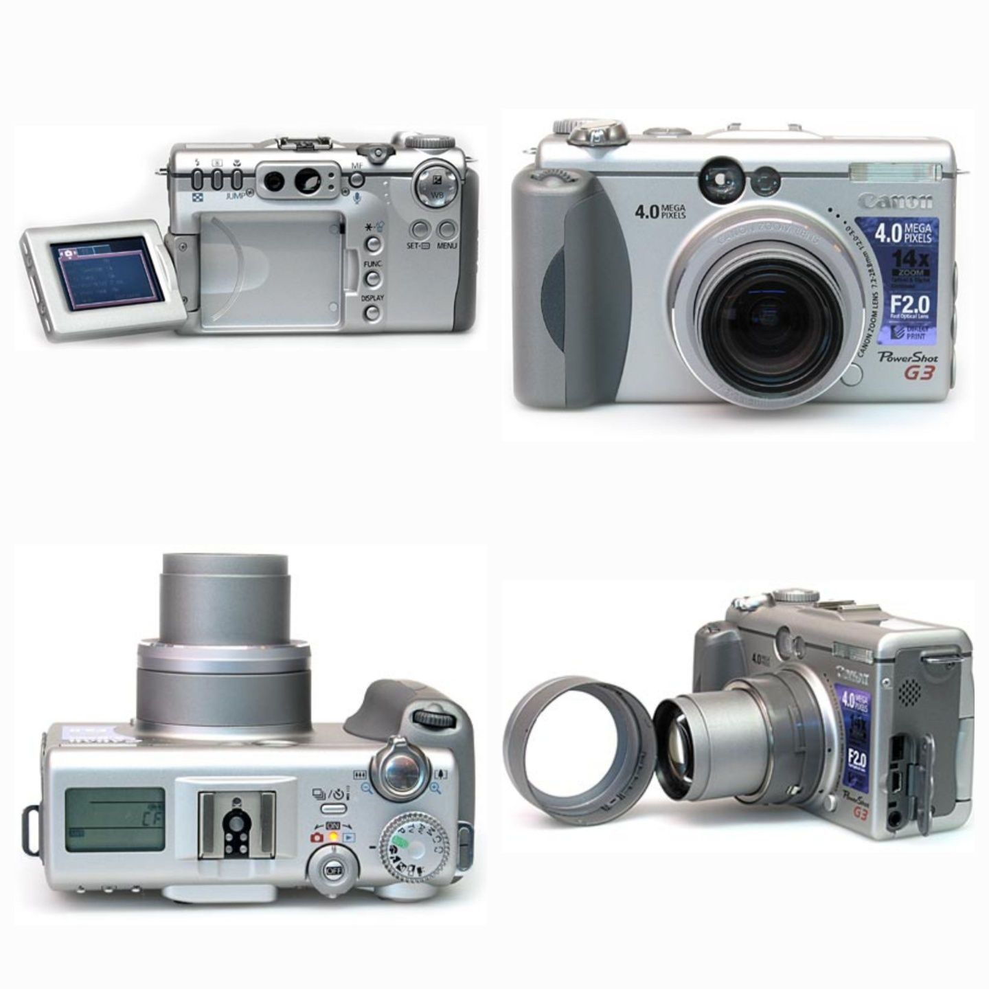 Стан нов.! Фотокам.ЦИФРОВ.Canon PowerShot G3 4MP+3 карти пам.