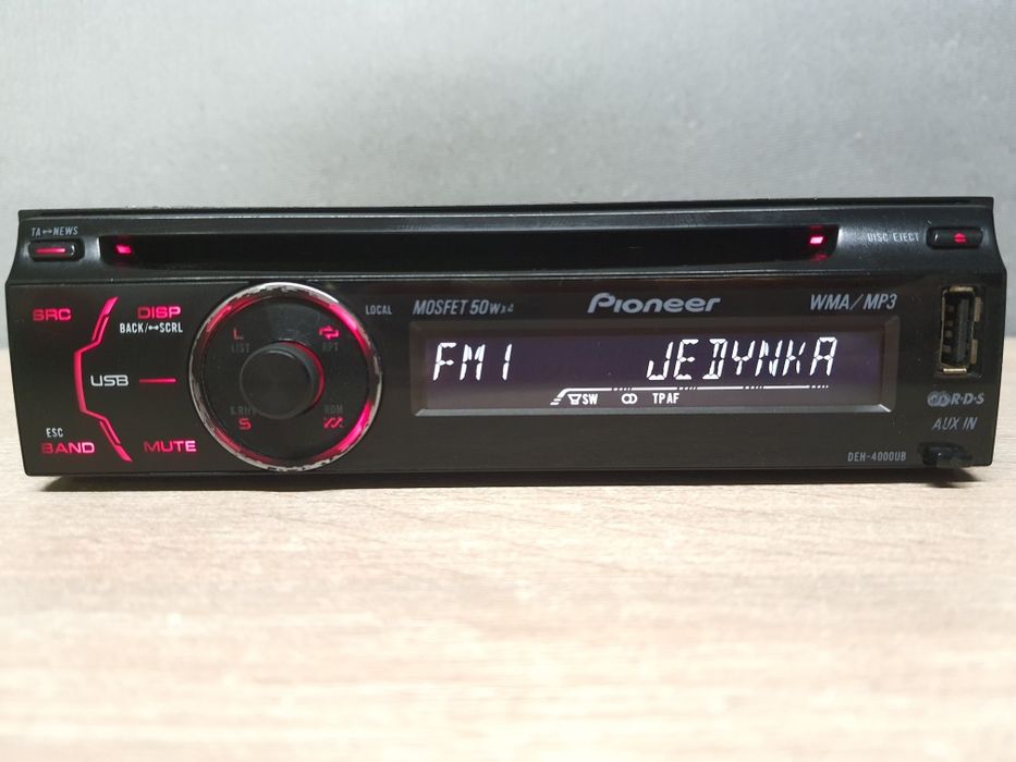 Radio samochodowe Pioneer DEH-4000UB CD, USB, AUX, RCA Wzmacniacz Audi