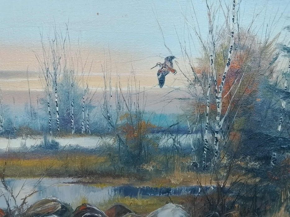 Stary obraz na płótnie HARRY BONDE PETERSEN (1918- 1999).