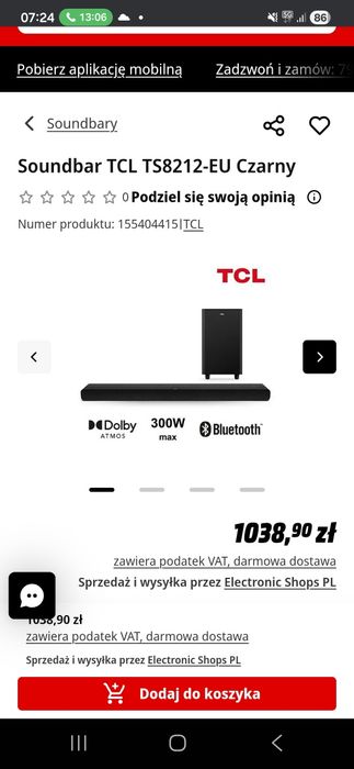 Soundbar TCL 8212 2,1,2