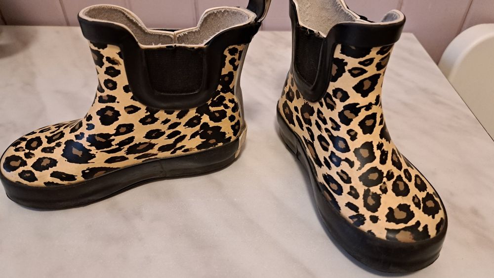 Kalosze w panterkę dla dziewczynki  rozm.22  Nordbjorn