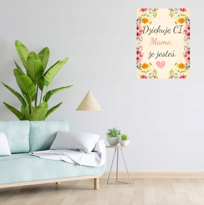 Plakat metalowy Prezent dla Mamy Dzień Mamy Dziękuję Ci Mamo