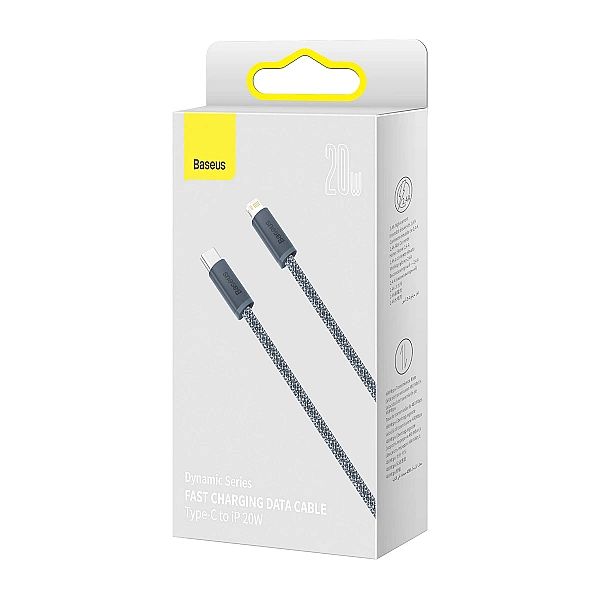 Kabel Baseus CALD Lightning - USB-C PD 20W 480Mb/s 2m - szary