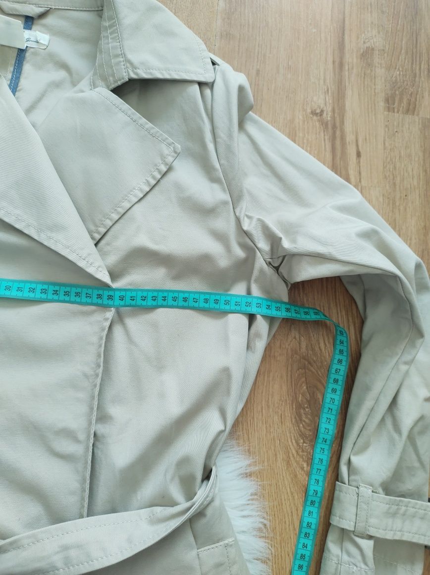 H&M rozmiar 40/42 Trencz damski beżowy