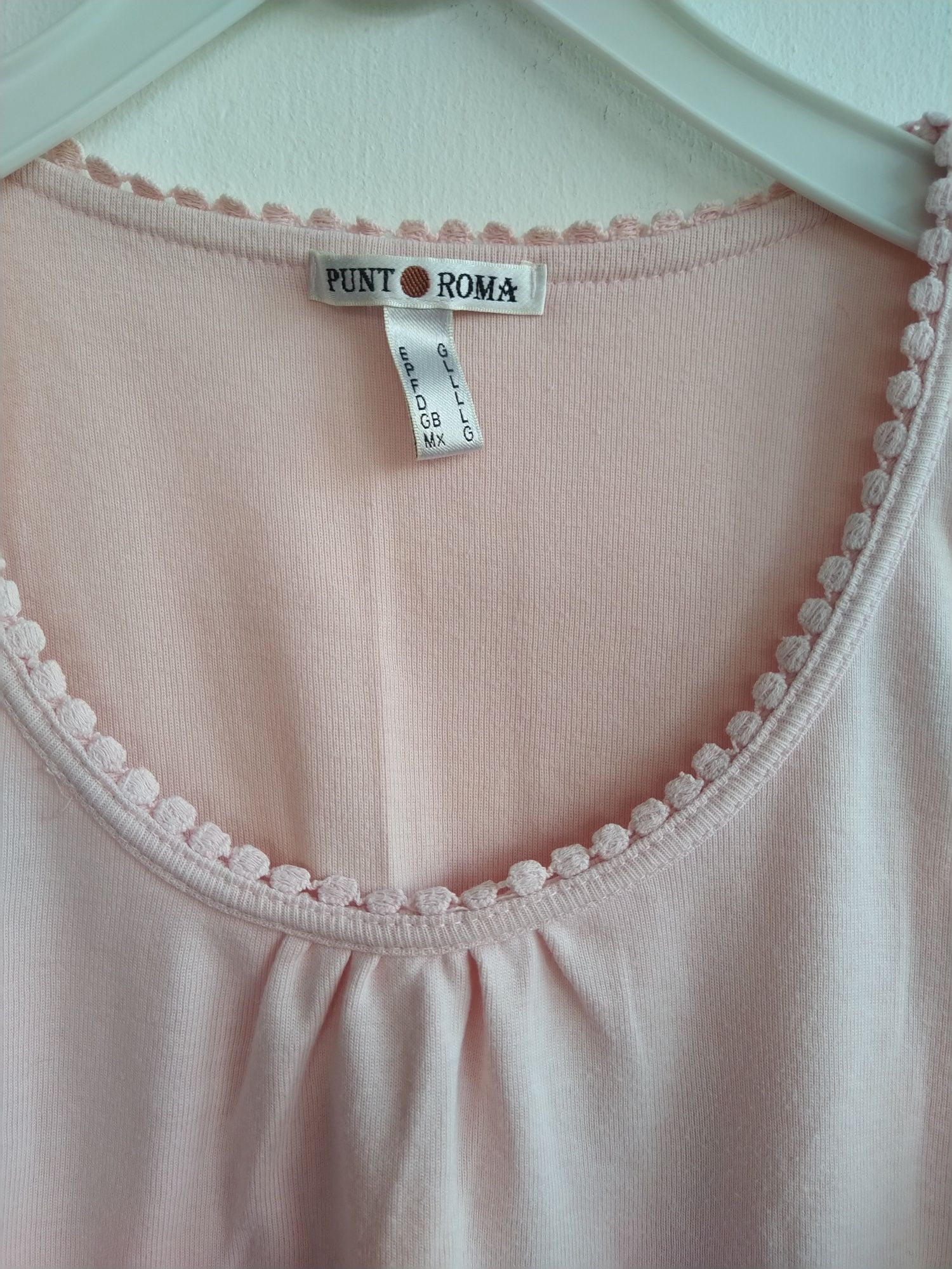 Top / camisola cor de rosa - Punto Roma - Tamanho L