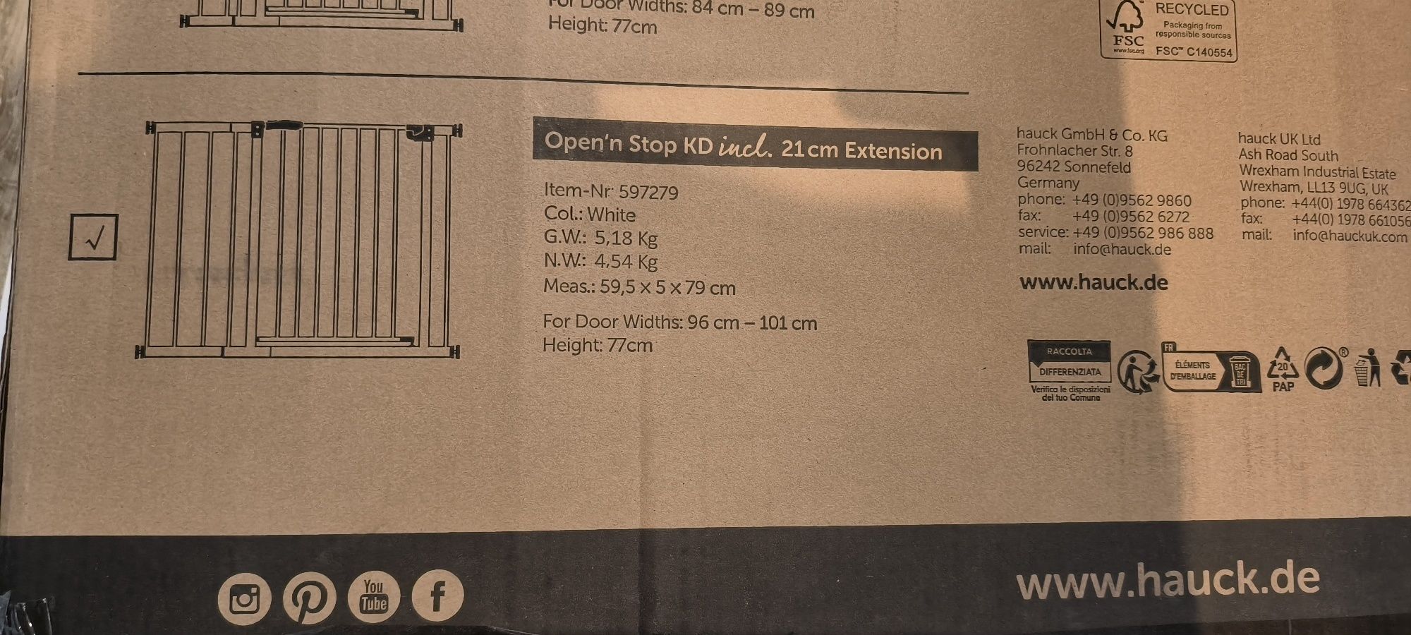 Bramka zabezpieczająca hauck Open 'n Stop KD