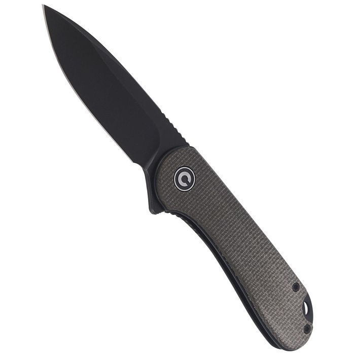 Nóż składany CIVIVI Elementum Flipper Green Micarta, Black Stonewashed