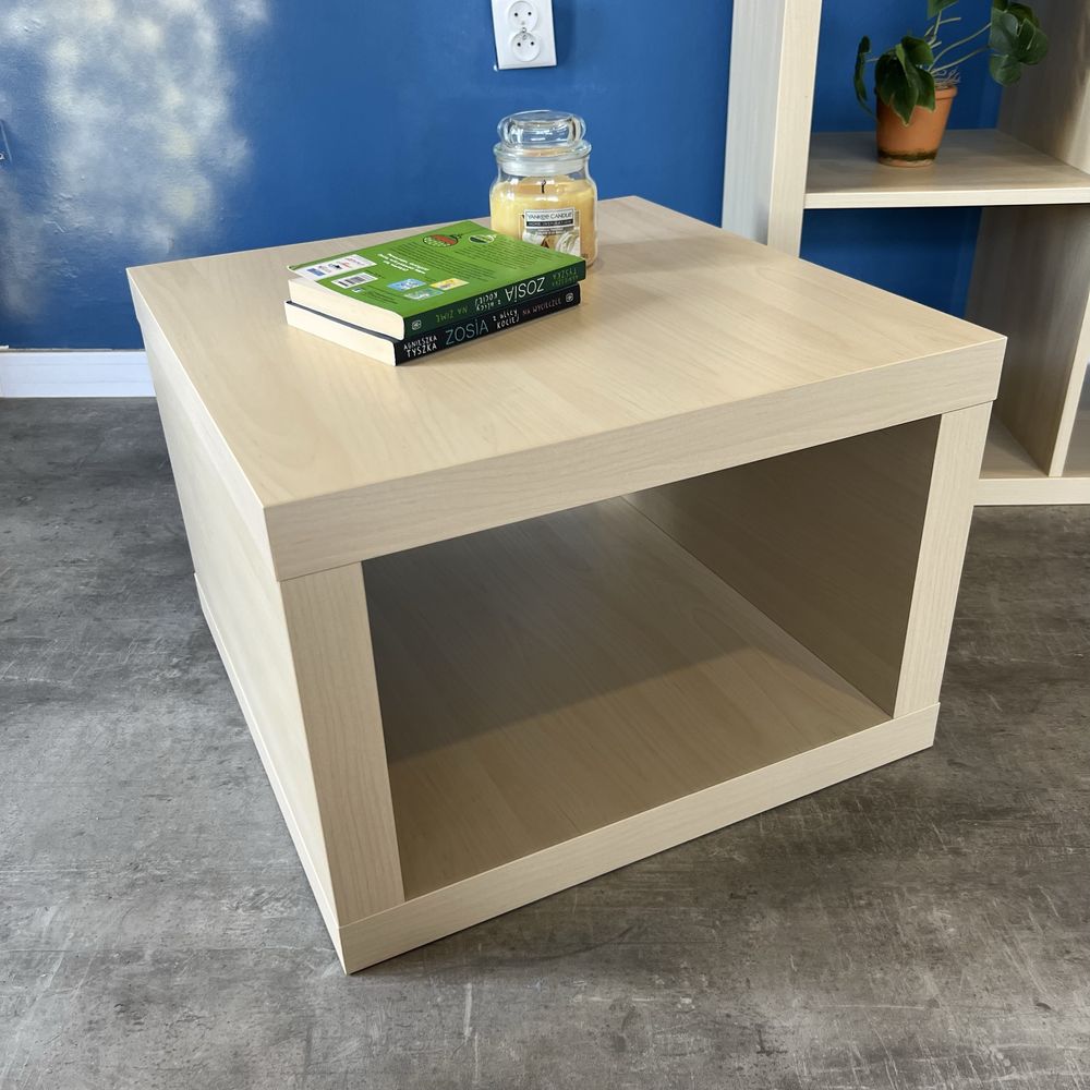 Regał IKEA KALLAX dąb 2x4 + stolik Lack dąb