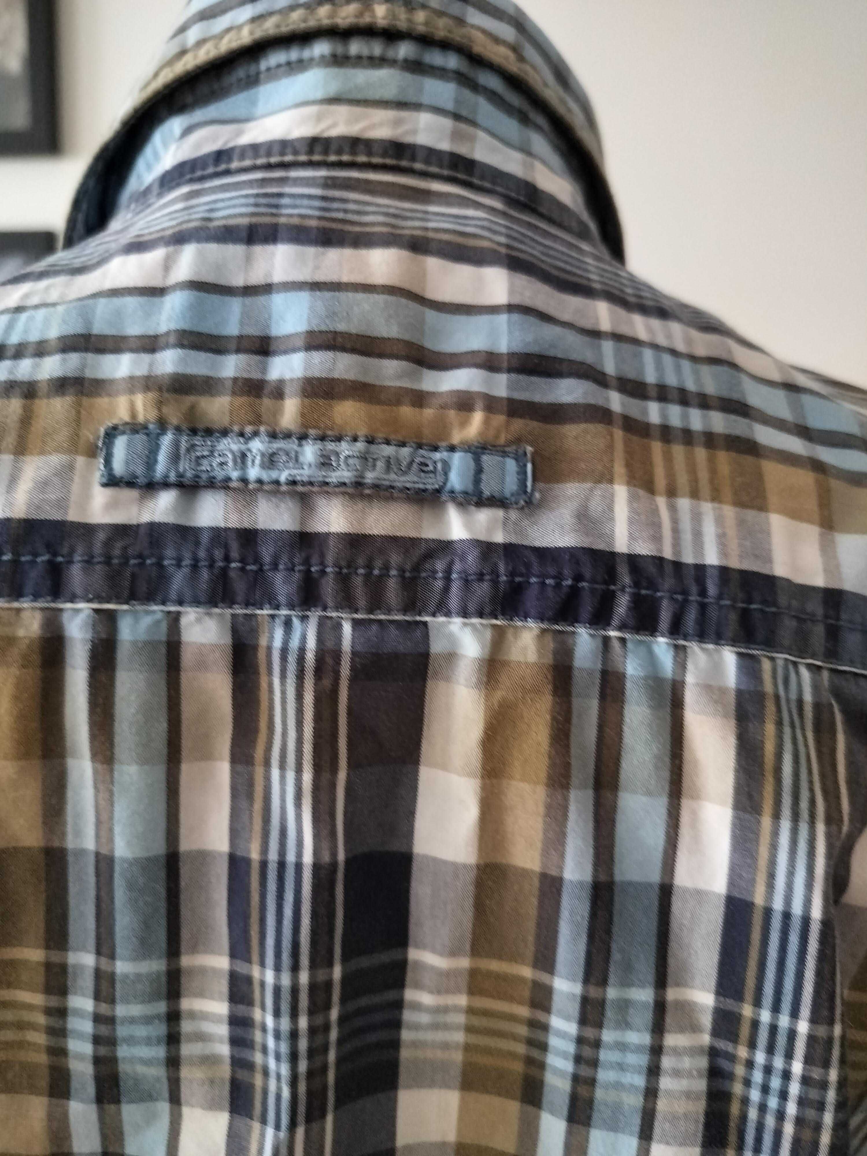 Camel Active koszula męska L kratka regular fit 42 idealna logowana