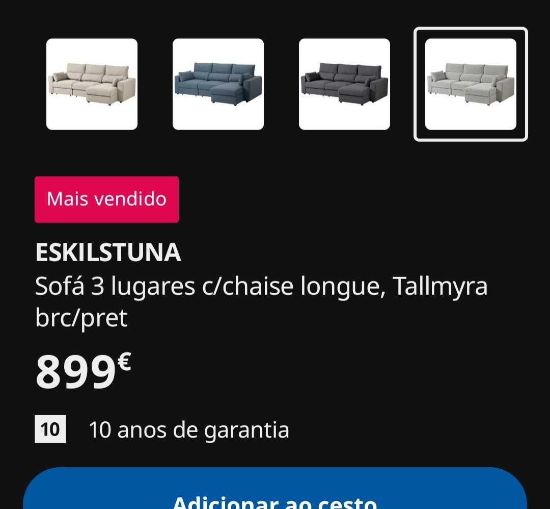 Sofá 3 lugares como novo
