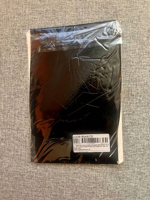 460/ Nylon vintage DAMSKO MĘSKIE nowe klasyczne pończochy L/XL czarne