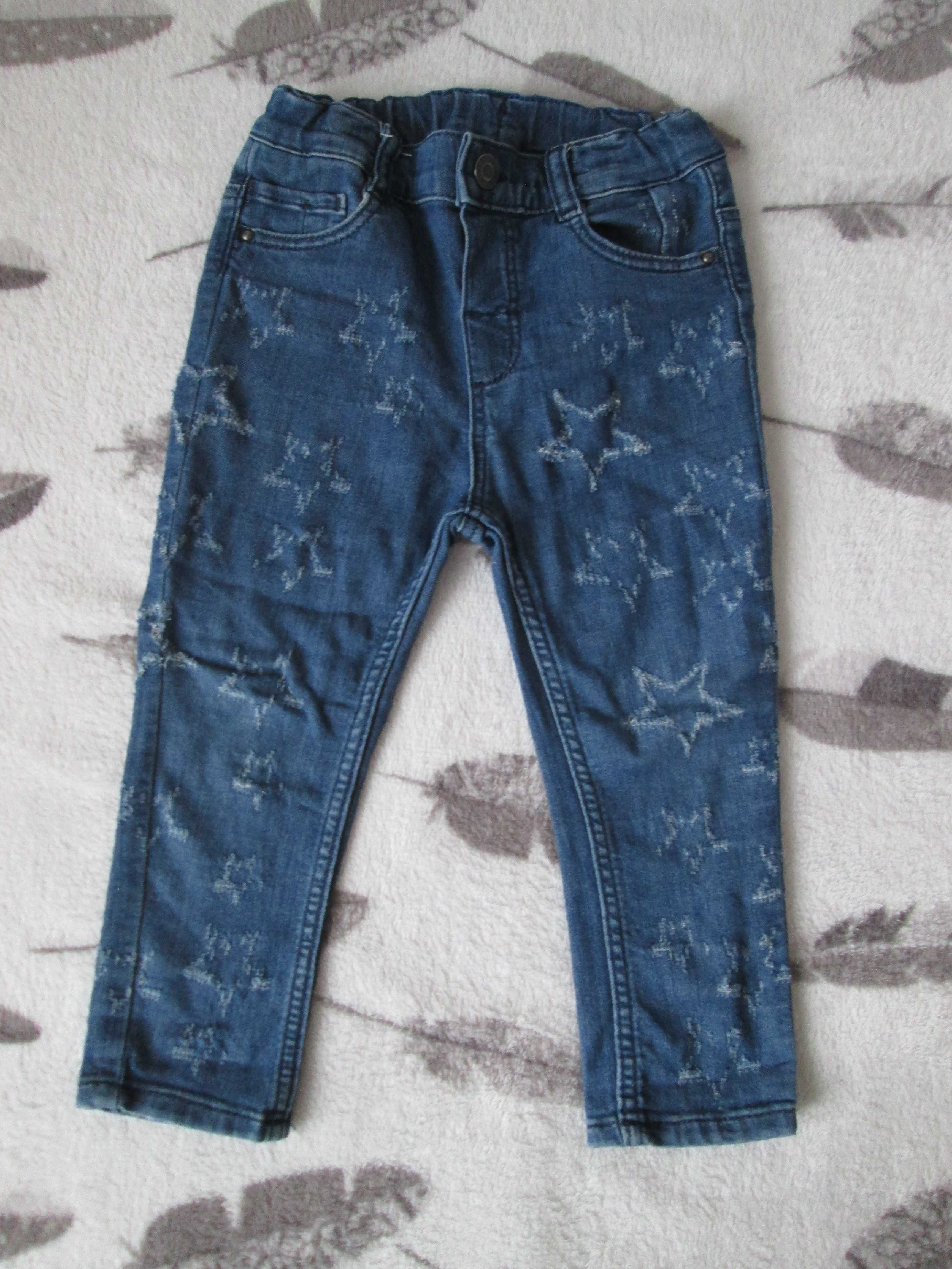 spodnie jeans, dżins, joggery rozmiar 80/86