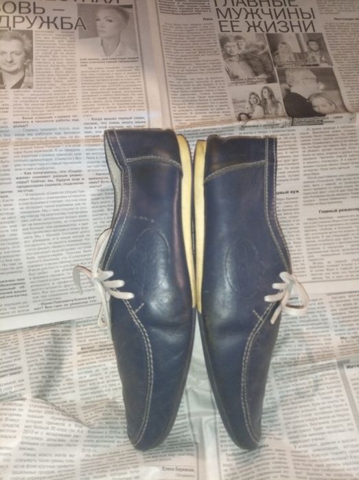 Туфли мокасины Tiger total sport 40 синие мужские кожа оригинал