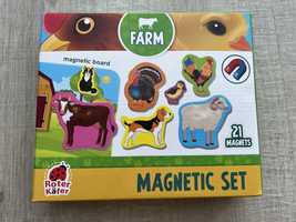 Tablica magnetyczna z magnesami farma zwierzęta wiejskie