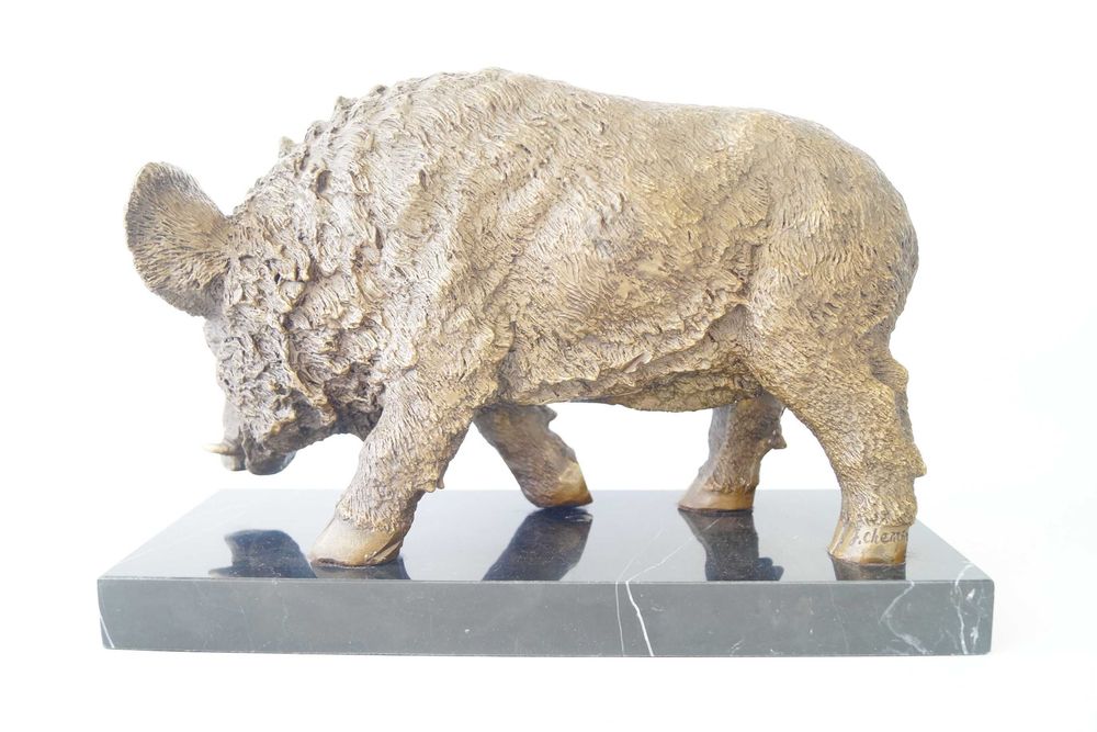 DZIK figura z brązu rzeźba Myśliwska dekoracja prezent