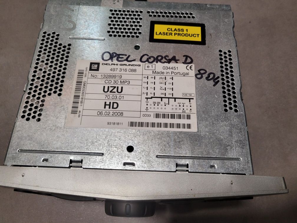 Radio samochodowe fabryczne Opel Corsa D 497.316.088 złote srebrne