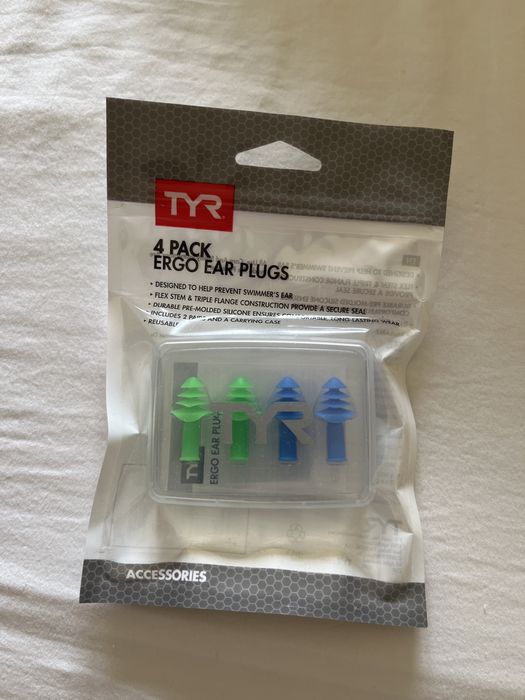 TYR 4pack ergo ear plugs