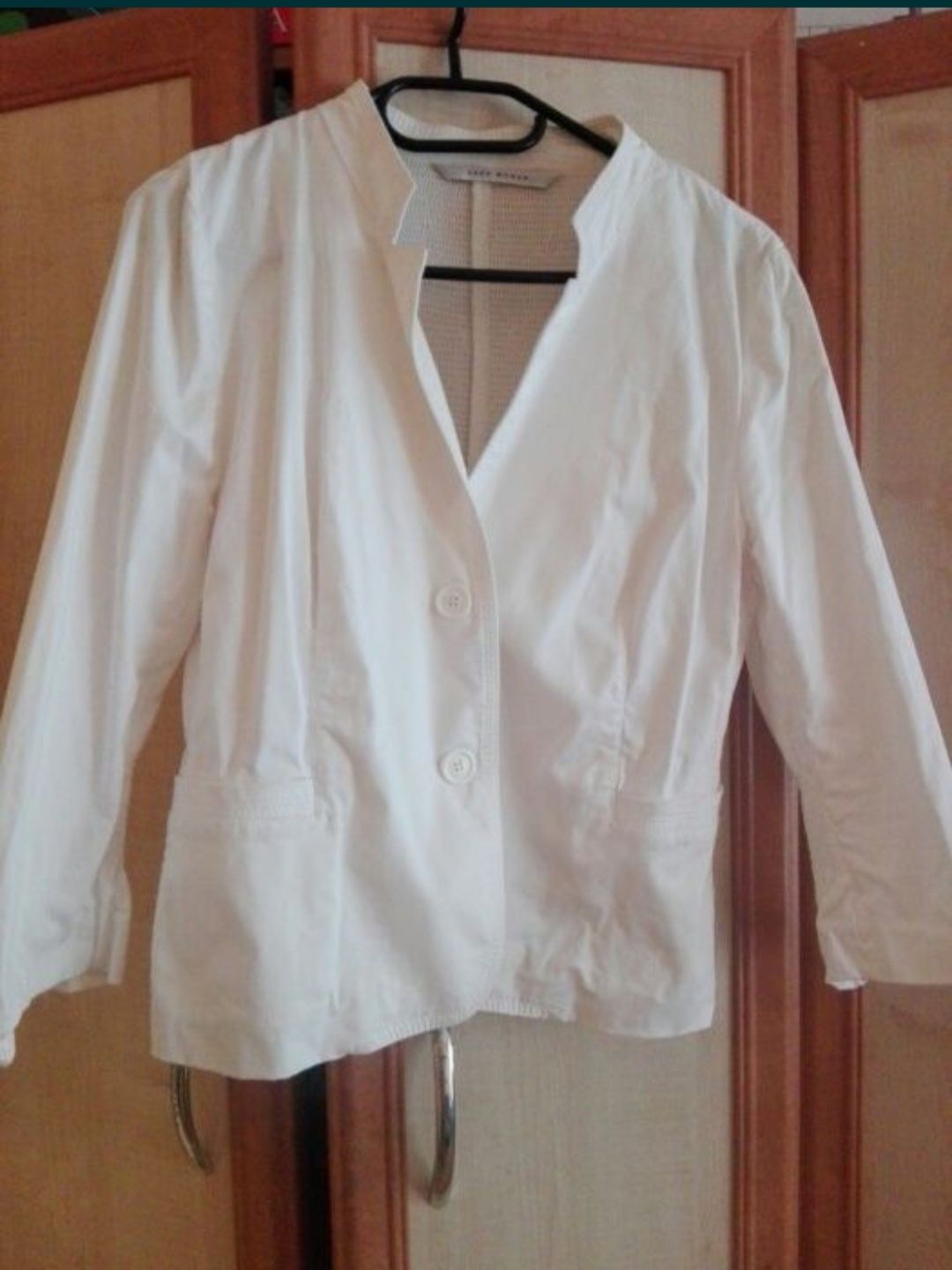 Biały żakiet marynarka Zara XL