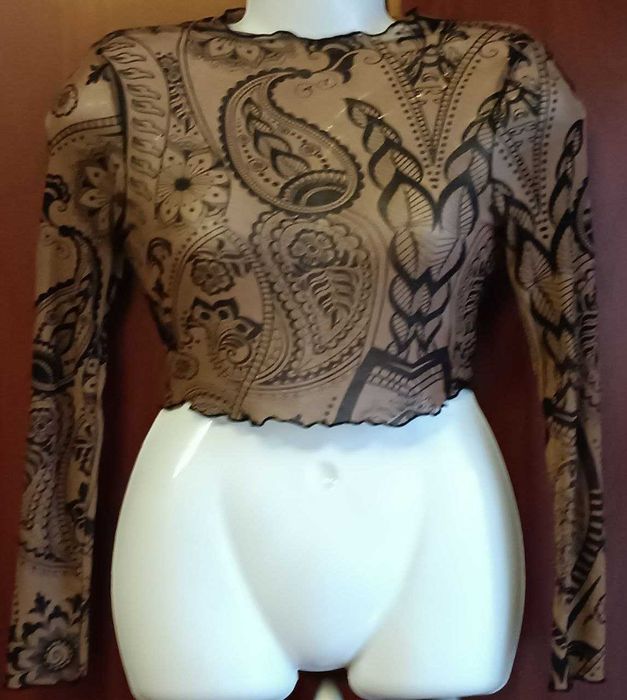 Еротичний легкий напівпрозорий топ блузка кроптоп напівводолазка Shine