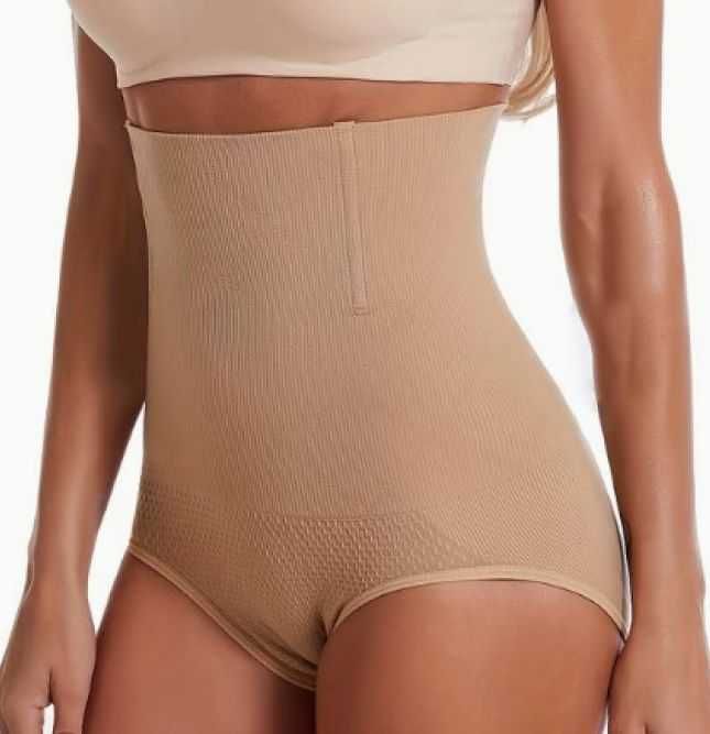 Bielizna modelująca majtki figi modelujące z wysokim stanem S