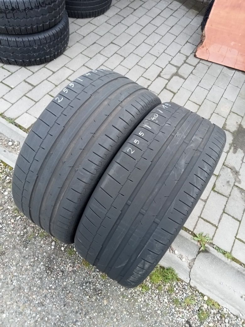 2x Opony Używane Letnie 255/40R19 Continental