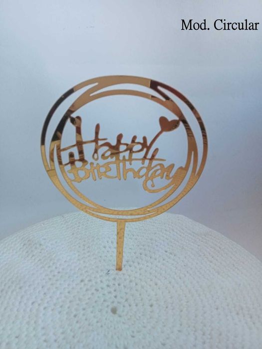 Golden Acrylic Cake Toppers64584425452291121