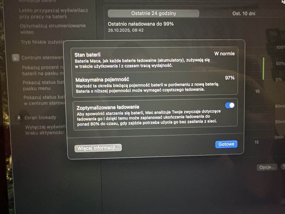 MacBook Air m1 Pamieć 8GB Dysk 256Gb
