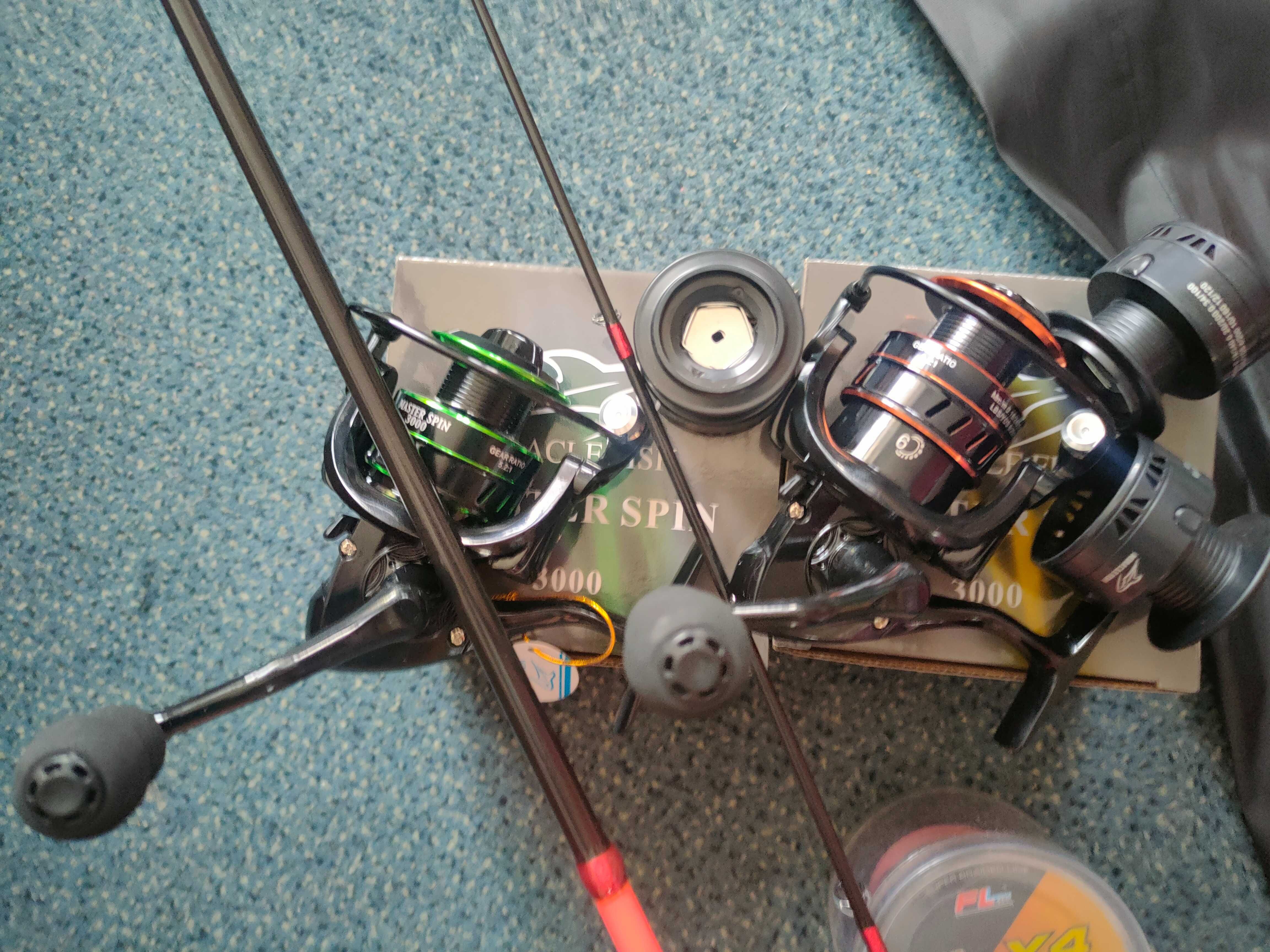 Spinning weglowy 2,70m 10-30g+ kołowrotek+1000m plecionki