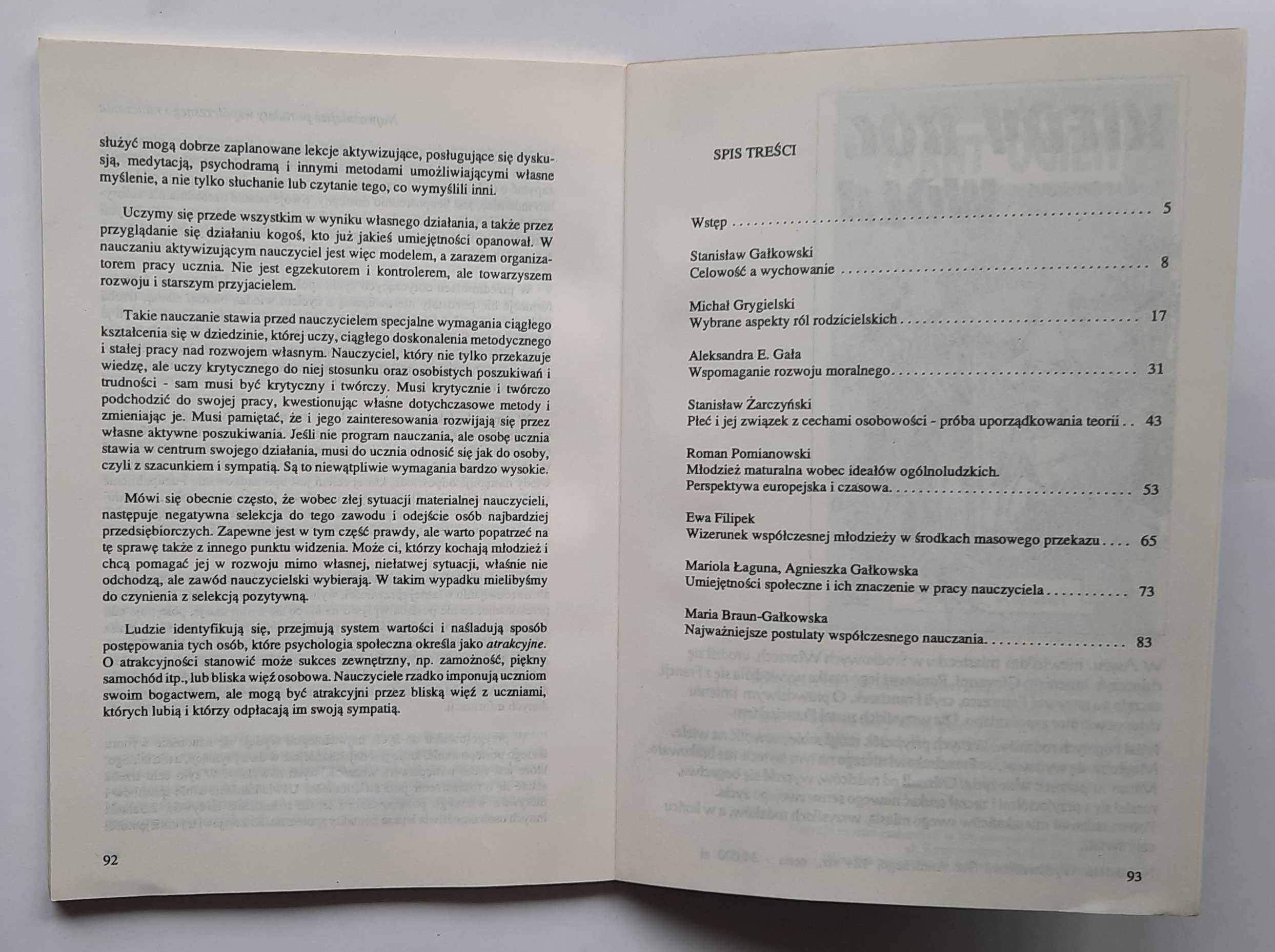 Wybrane zagadnienia z psychologii wychowawczej Aleksandra Gała
