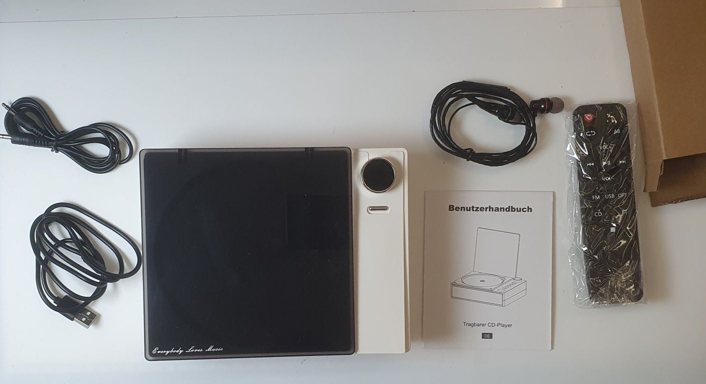 Odtwarzacz CD/ Radio FM/ Bluetooth Model L-CD201 bateria 2600 mAh