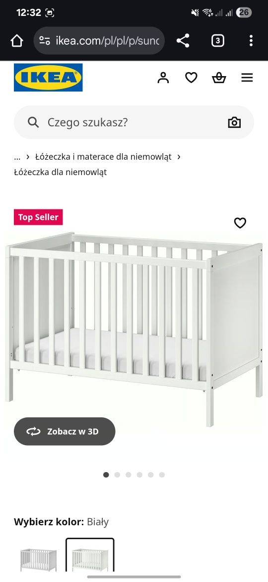 Łóżeczko IKEA sundvik