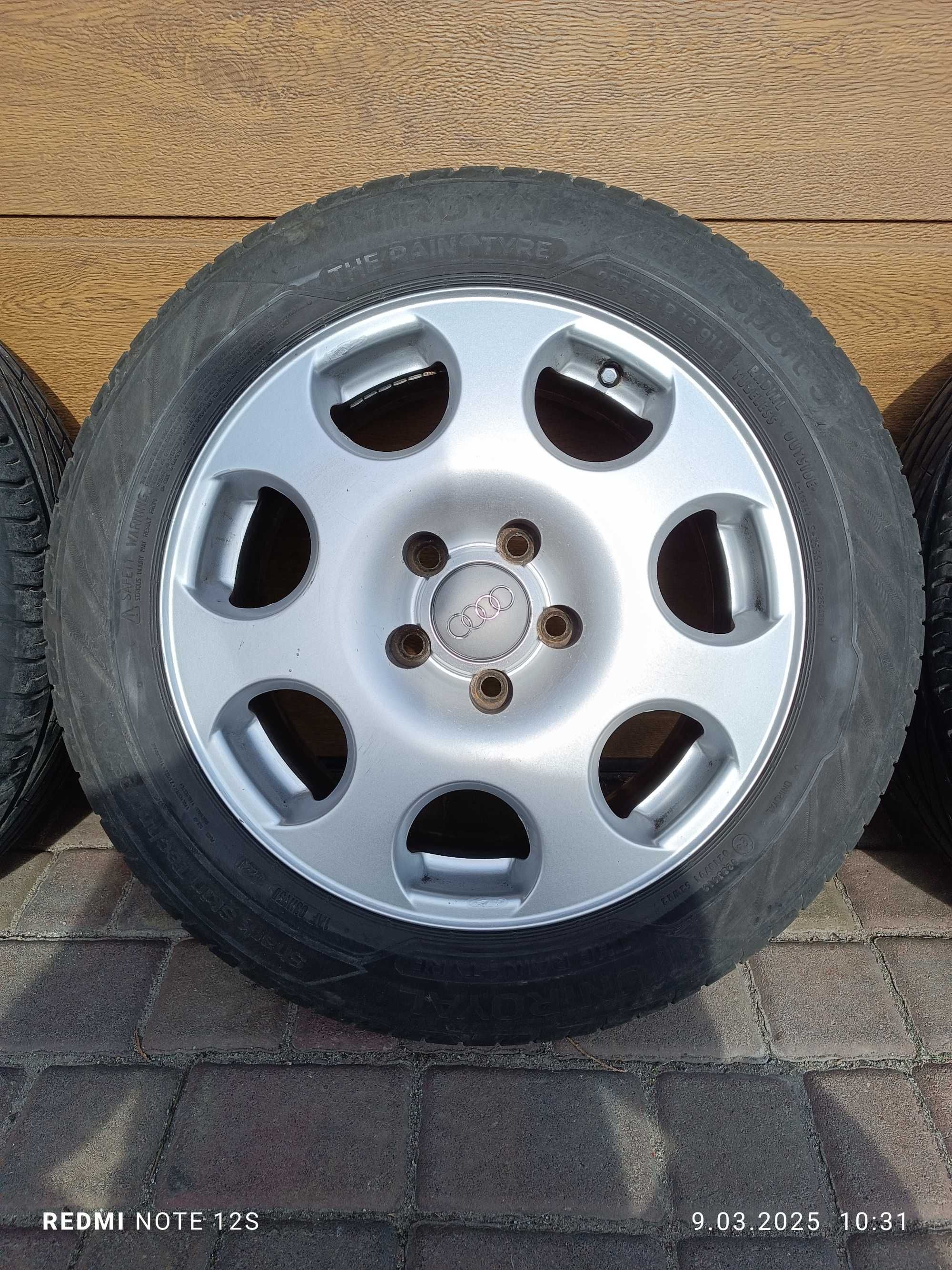 Koła felgi R16" Audi A4 / A6 alu 205/55R16 Uniroyal Rainsport 5