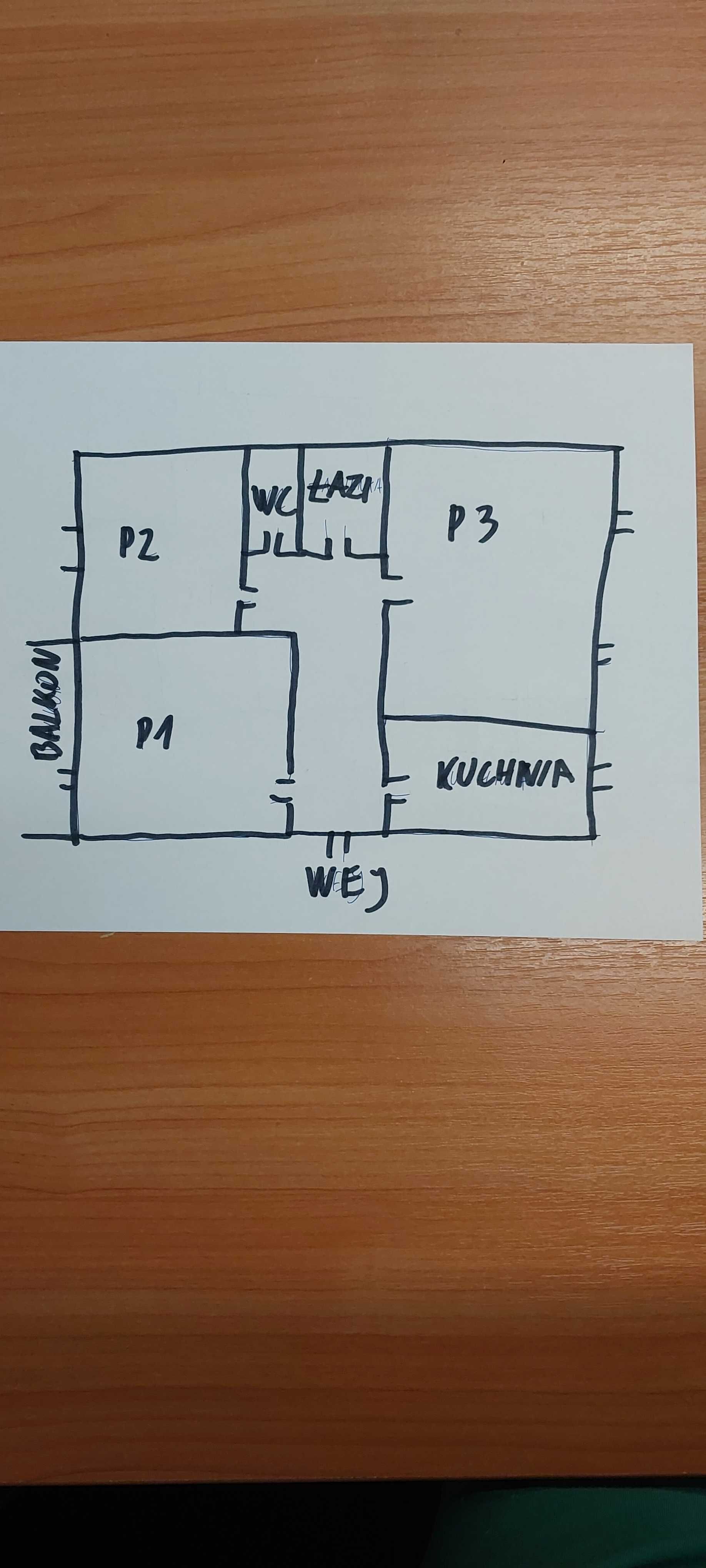 Mieszkanie trzy pokoje 68m2 balkon  ul.Mickiewicza Sandomierz Centrum