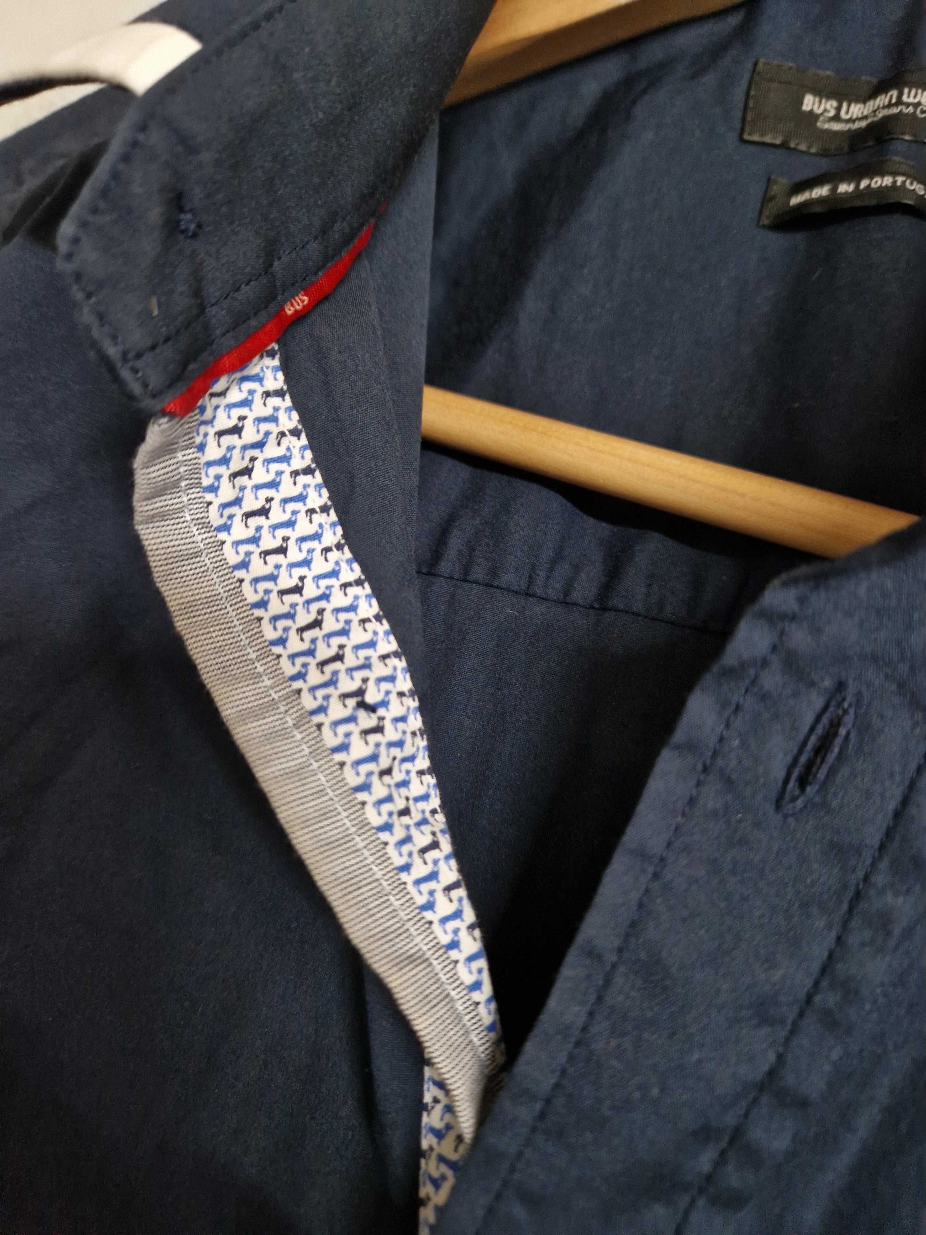 Camisa Nova Slim Fit Bus Urban Wear em Azul Marinho