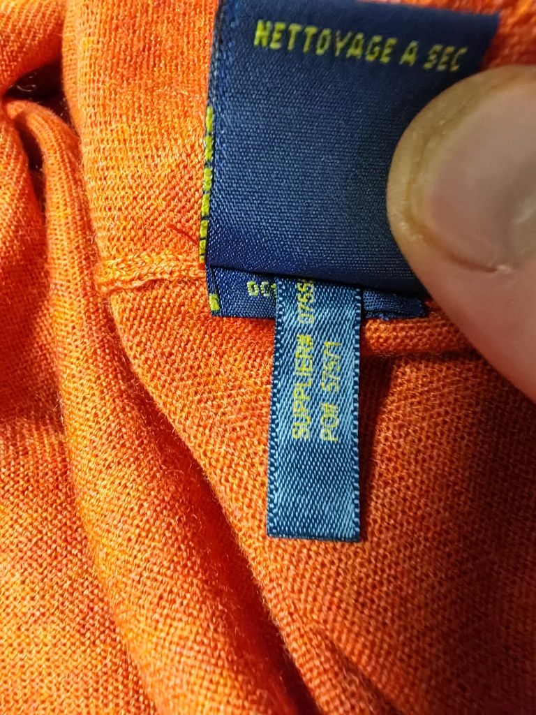 Super sweterek z wełny merino 100 % Polo Ralph Lauren rozm 3 XL nowy