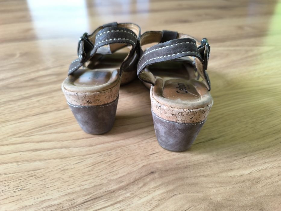 Skórzane sandałki Gabor rozm 38,5 stan bardzo dobry