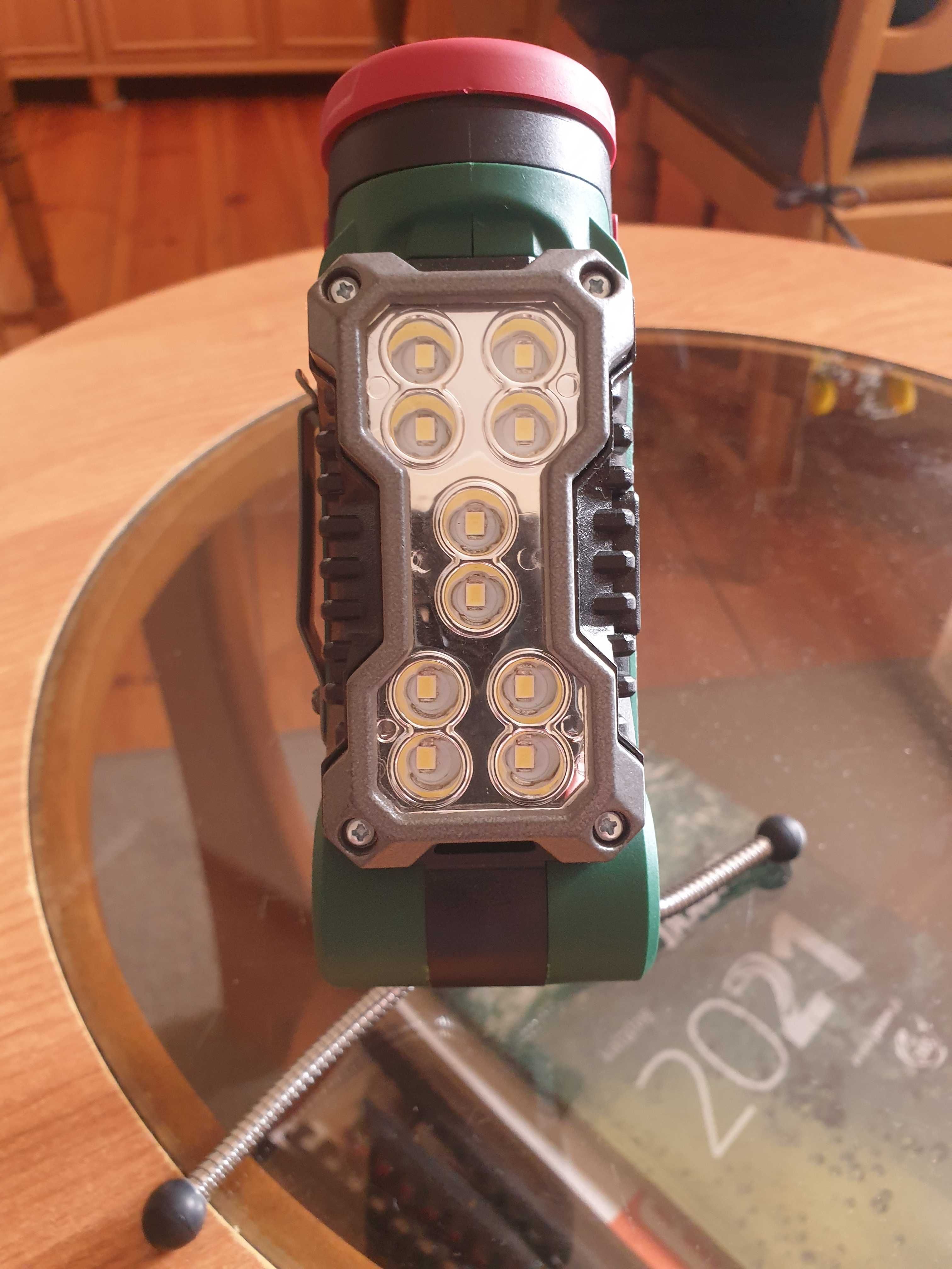 lampa robocza led PARKSIDE 12V + akumulator + mini statyw