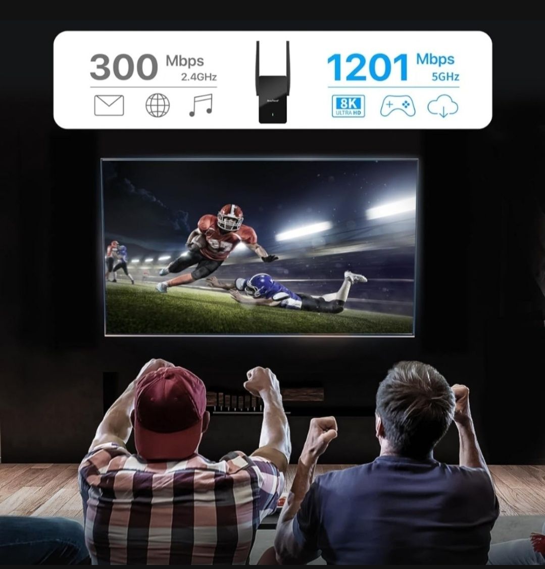 BrosTrend AX1500 WiFi 6 WLAN 2,4GHz/5GHz  wzmacniacz zasięgu sygnału