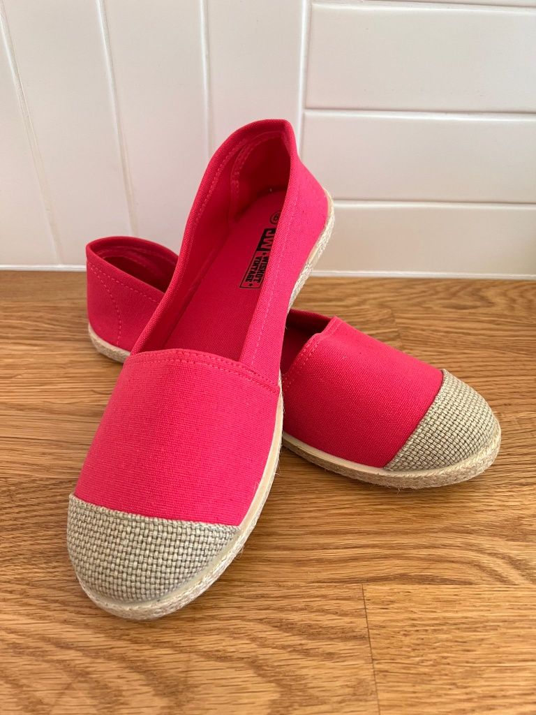 Espadryle damskie r 38 różowe