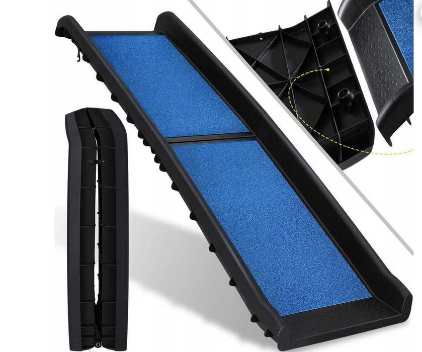 Rampa dla psa, Schody do samochodu, Składana, do 90 kg, 156x40cm