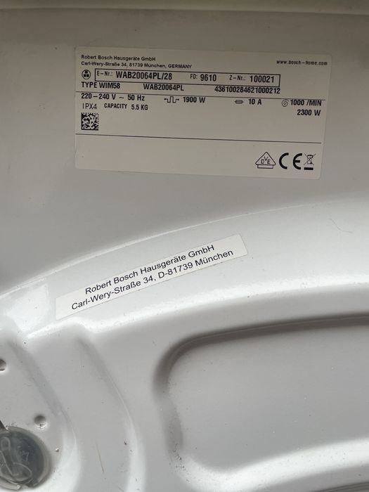 Пральна машинка Bosch