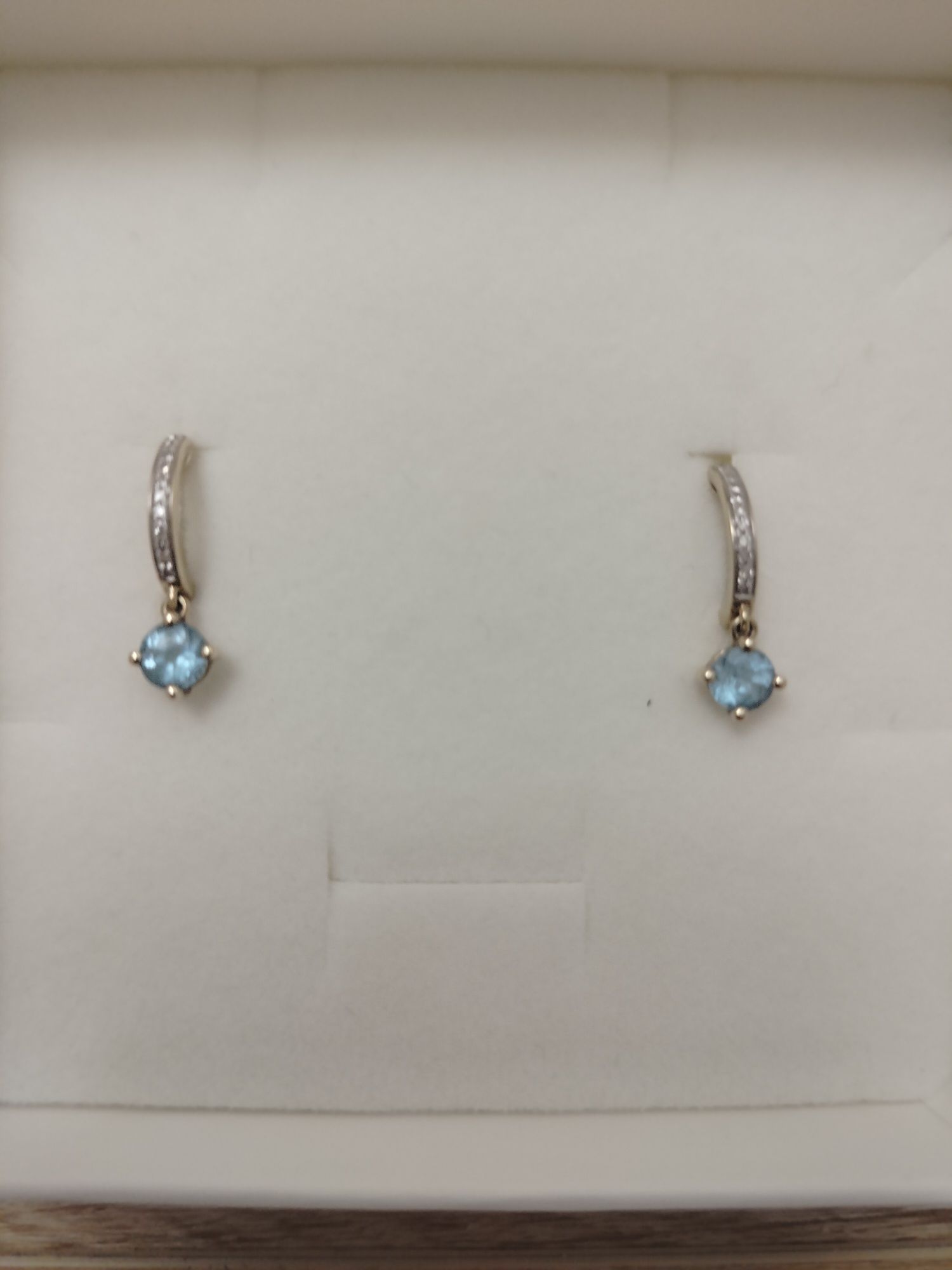 Kolczyki diamenty topaz Apart