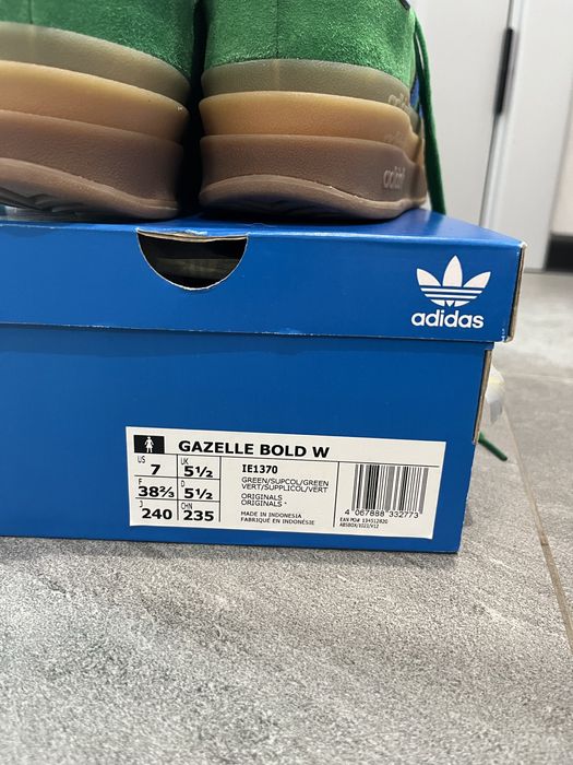 Adidas Gazelle Bold зелені кросівки