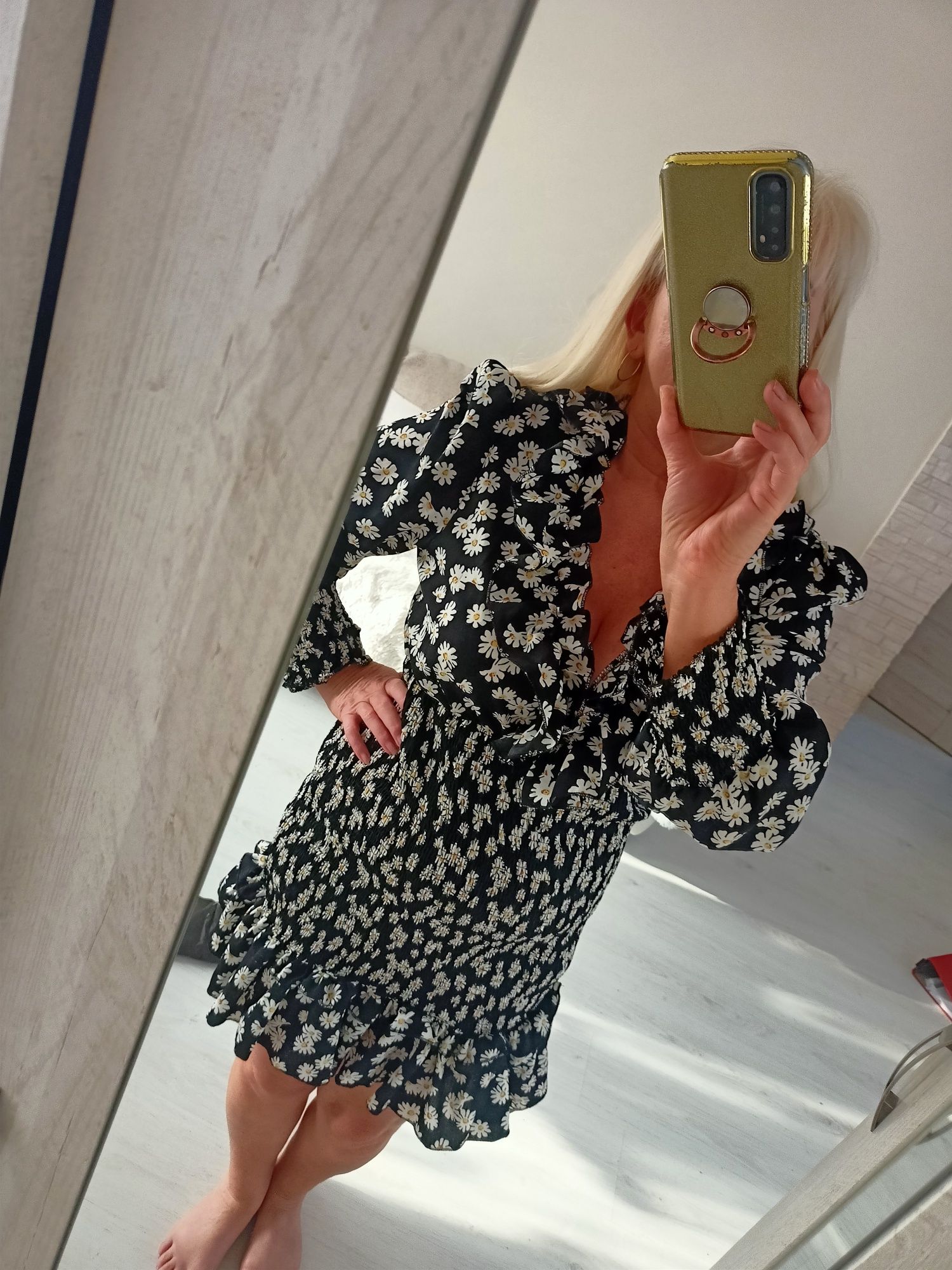 sukienka    boohoo - piękne margaretki elegancka