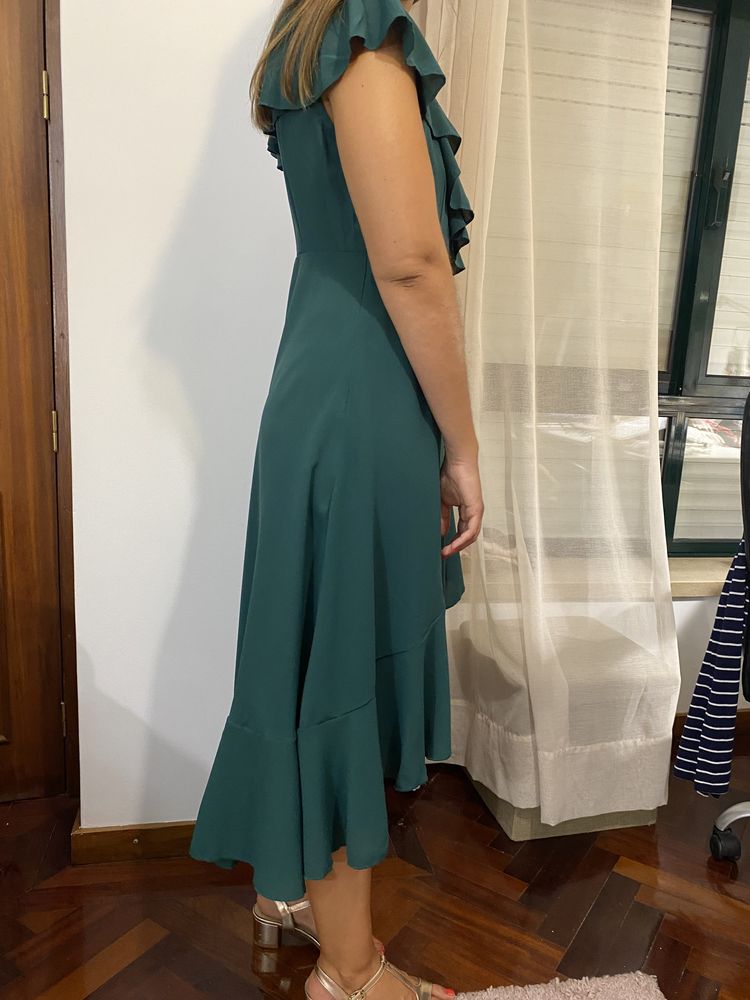 Vestido verde de cerimónia da shein